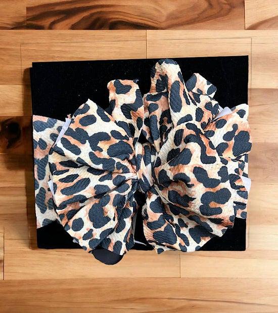 Animal Print Hair Bow Headband