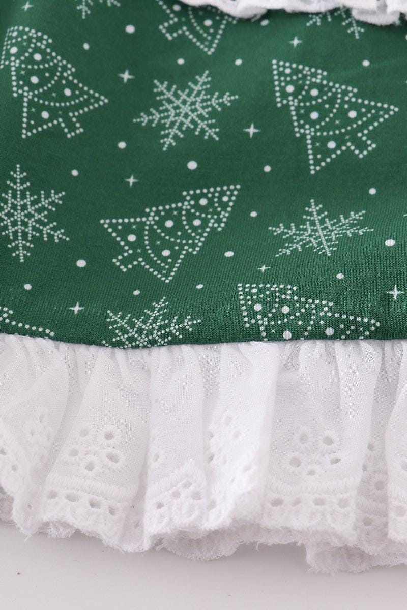 Green Christmas Tree Holiday Dress