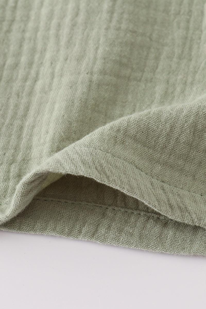 Premium sage ruffle dress