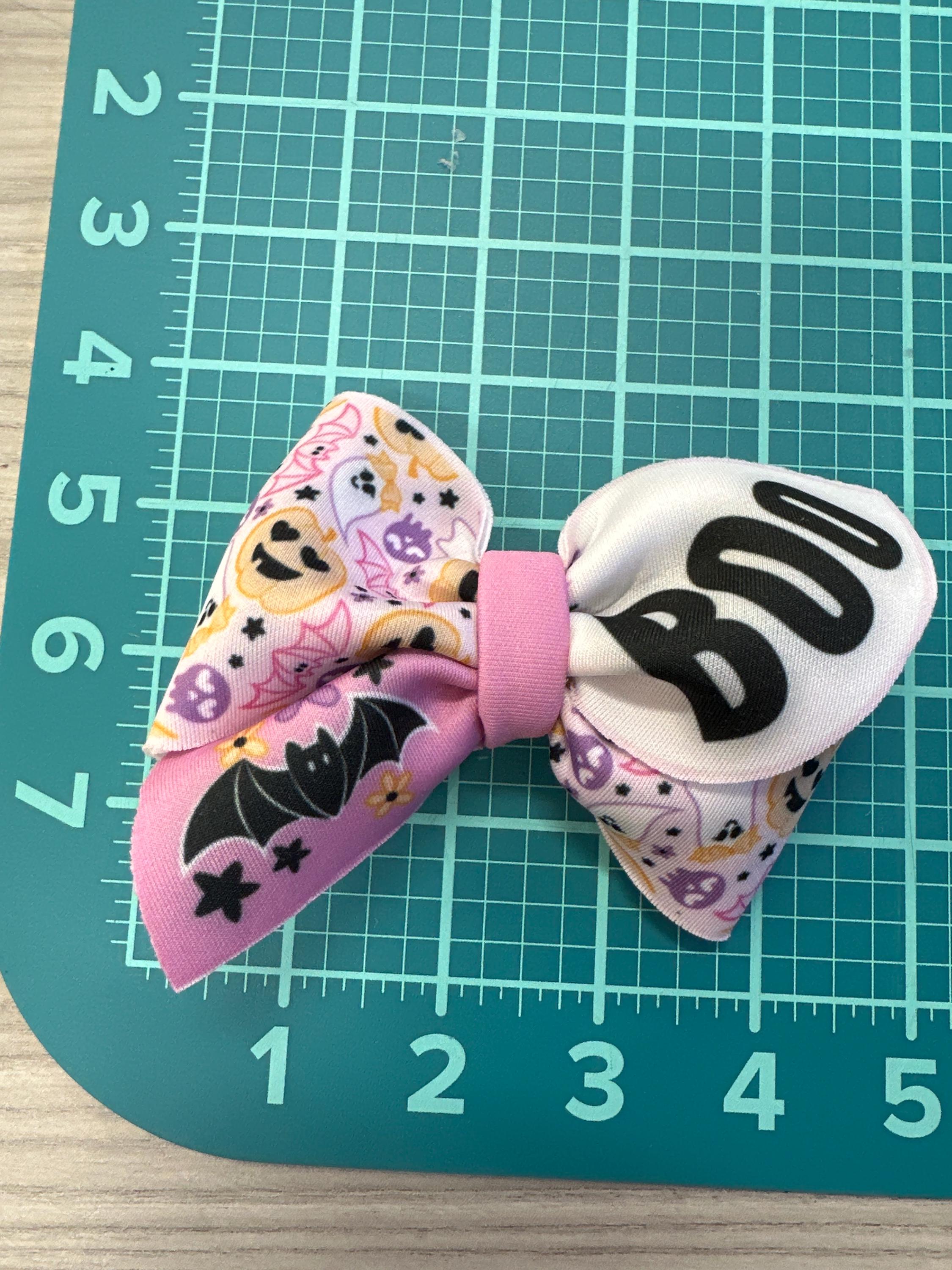 Halloween Pink EEKs Pinwheel Hair bow
