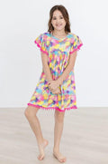 Tropical Glow Pom Pom Dress