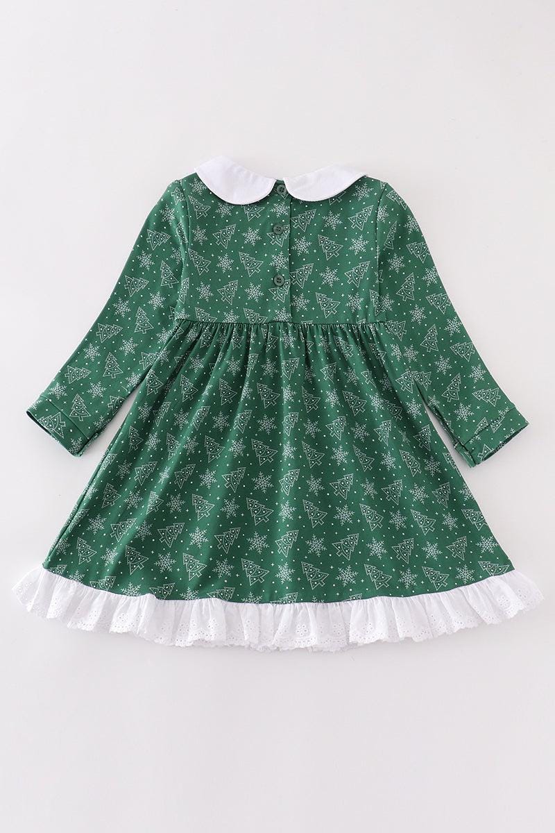 Green Christmas Tree Holiday Dress
