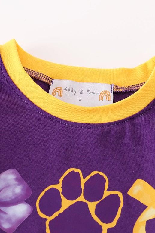 LSU tiger bow girl Long sleeve top