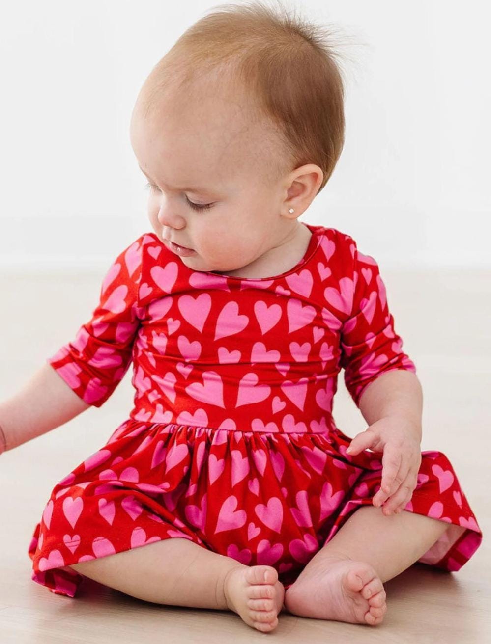 Hearts & Hugs 3/4 Sleeve Twirl Bodysuit