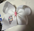 Ice Cream Embroidered Hair Bow