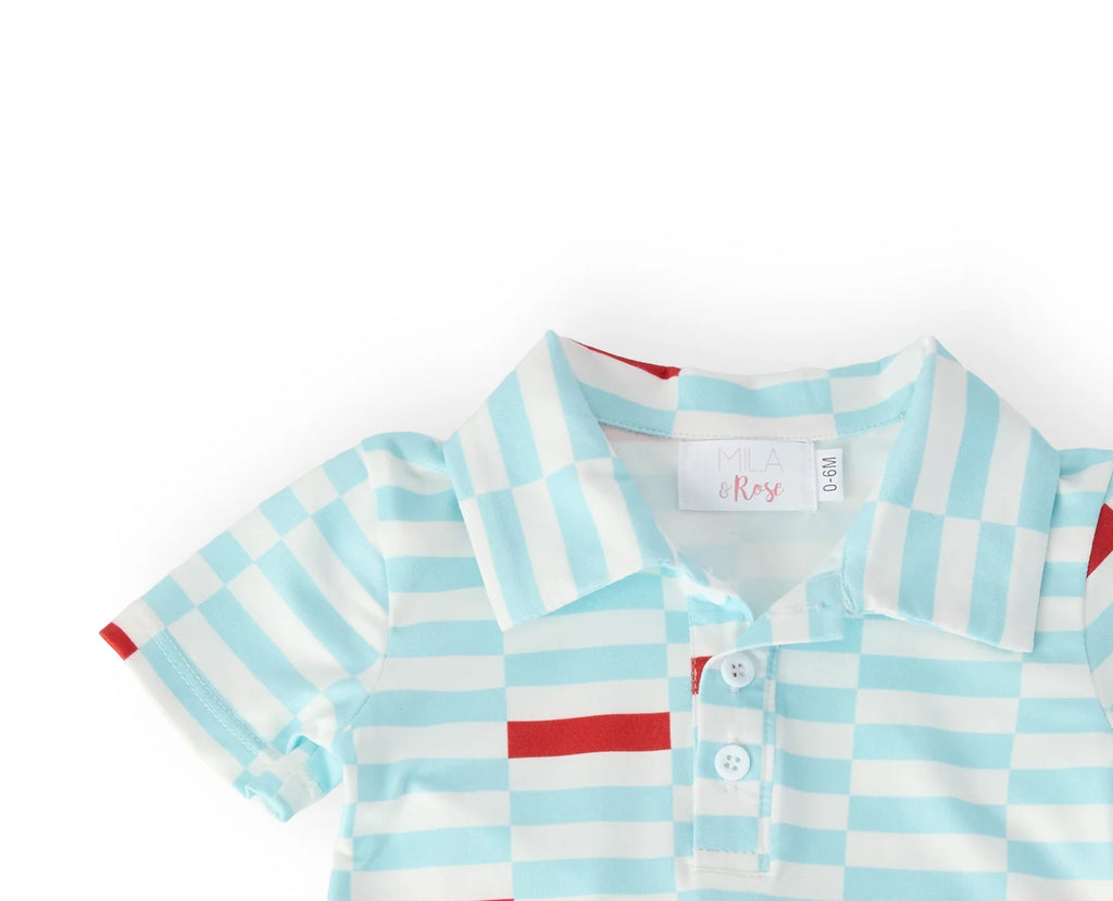 Block Party Polo Shorty One-Piece