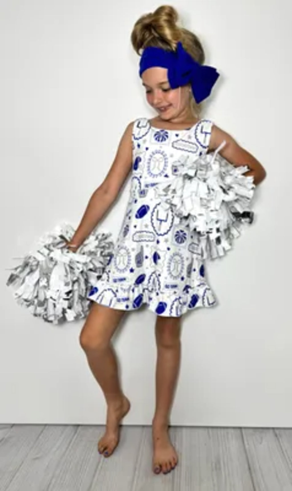 Blue Go Team Girls Athletic Dress