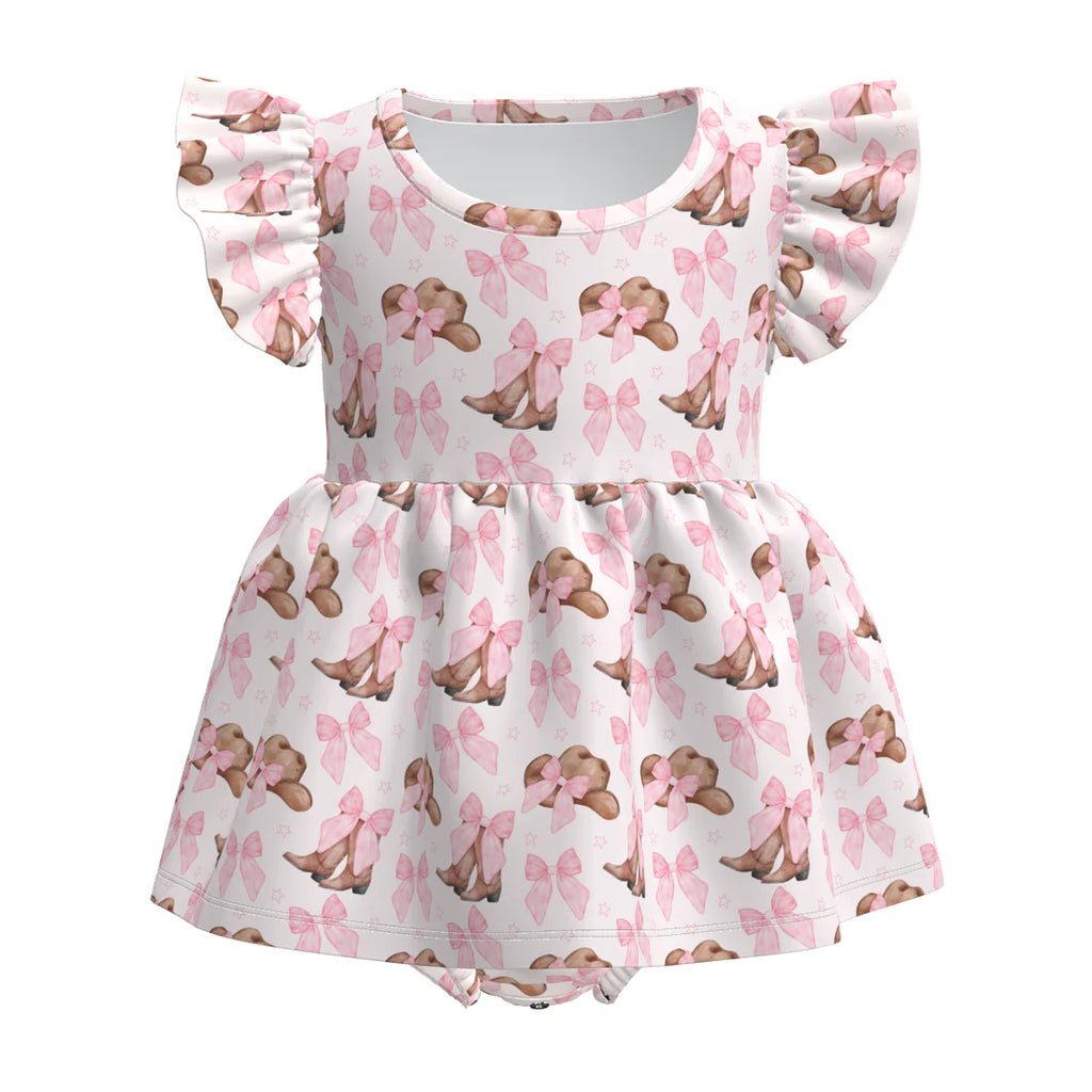 Pink Hats and Bows Romper