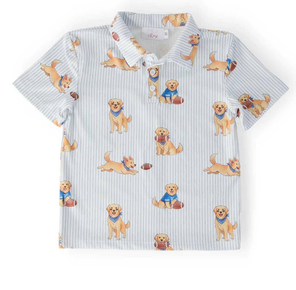 Boys Quarter-Bark Short Sleeve Polo