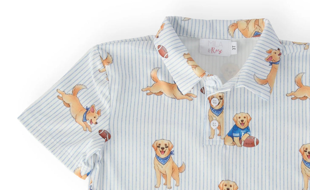 Boys Quarter-Bark Short Sleeve Polo