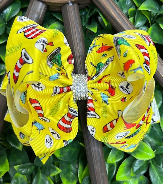 Dr. Seuss Character Printed Hair Bows