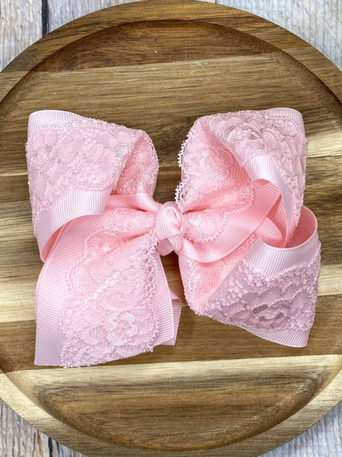 4.5" Chantilly Lace Classic Hair Bow | Clip