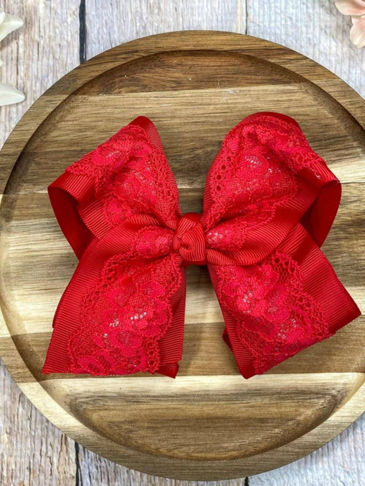 4.5" Chantilly Lace Classic Hair Bow | Clip