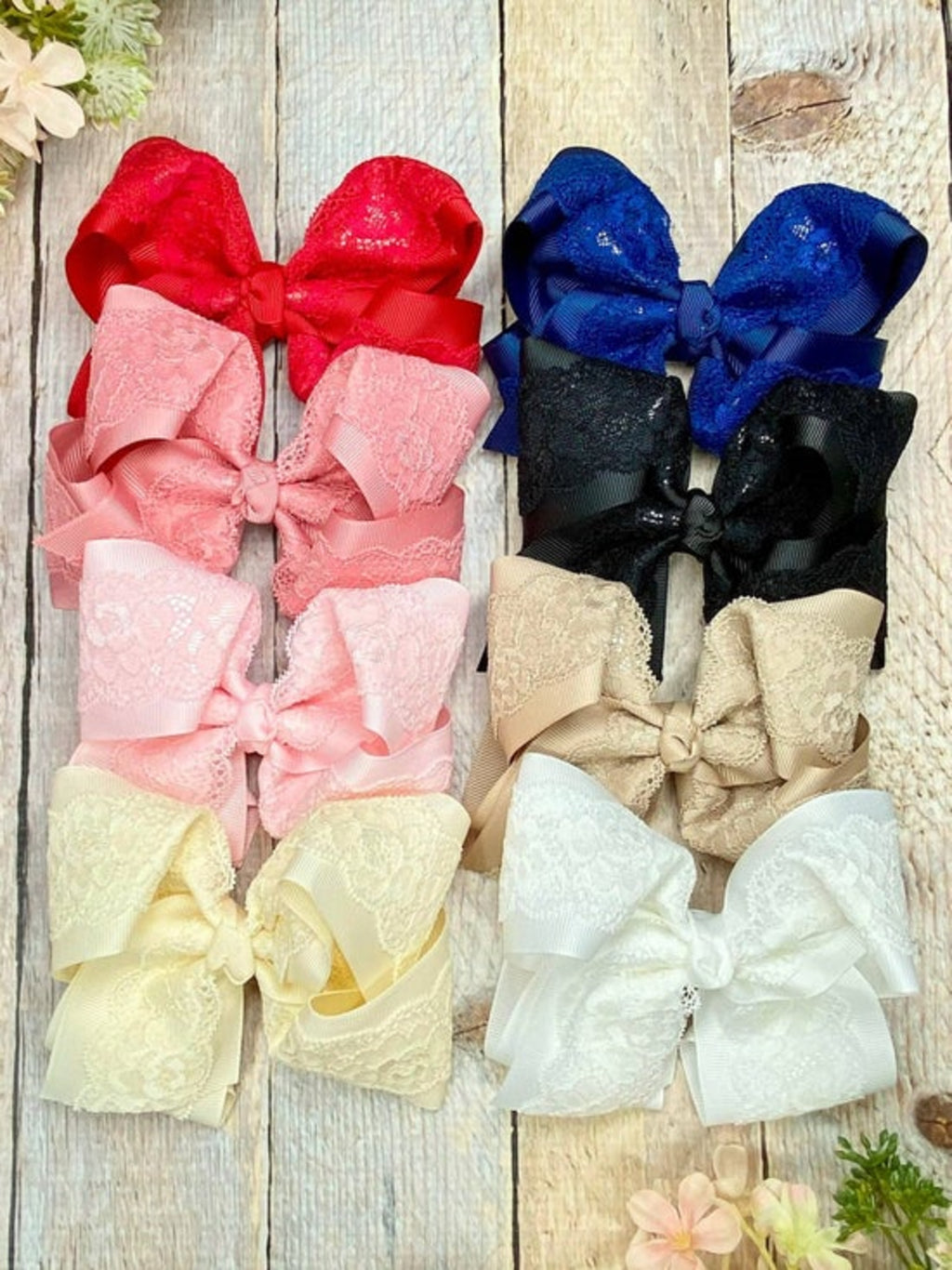 4.5" Chantilly Lace Classic Hair Bow | Clip