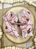 Chicken Coup Print Classic XL Hair Bow | Clip