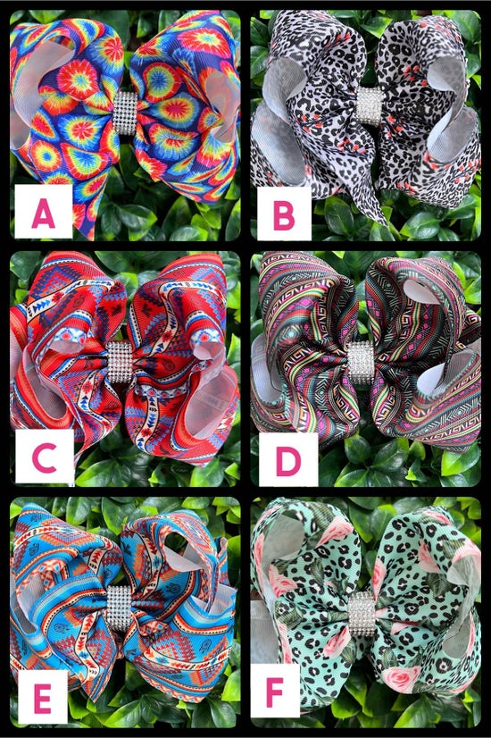6.5" Double layer hair bows.