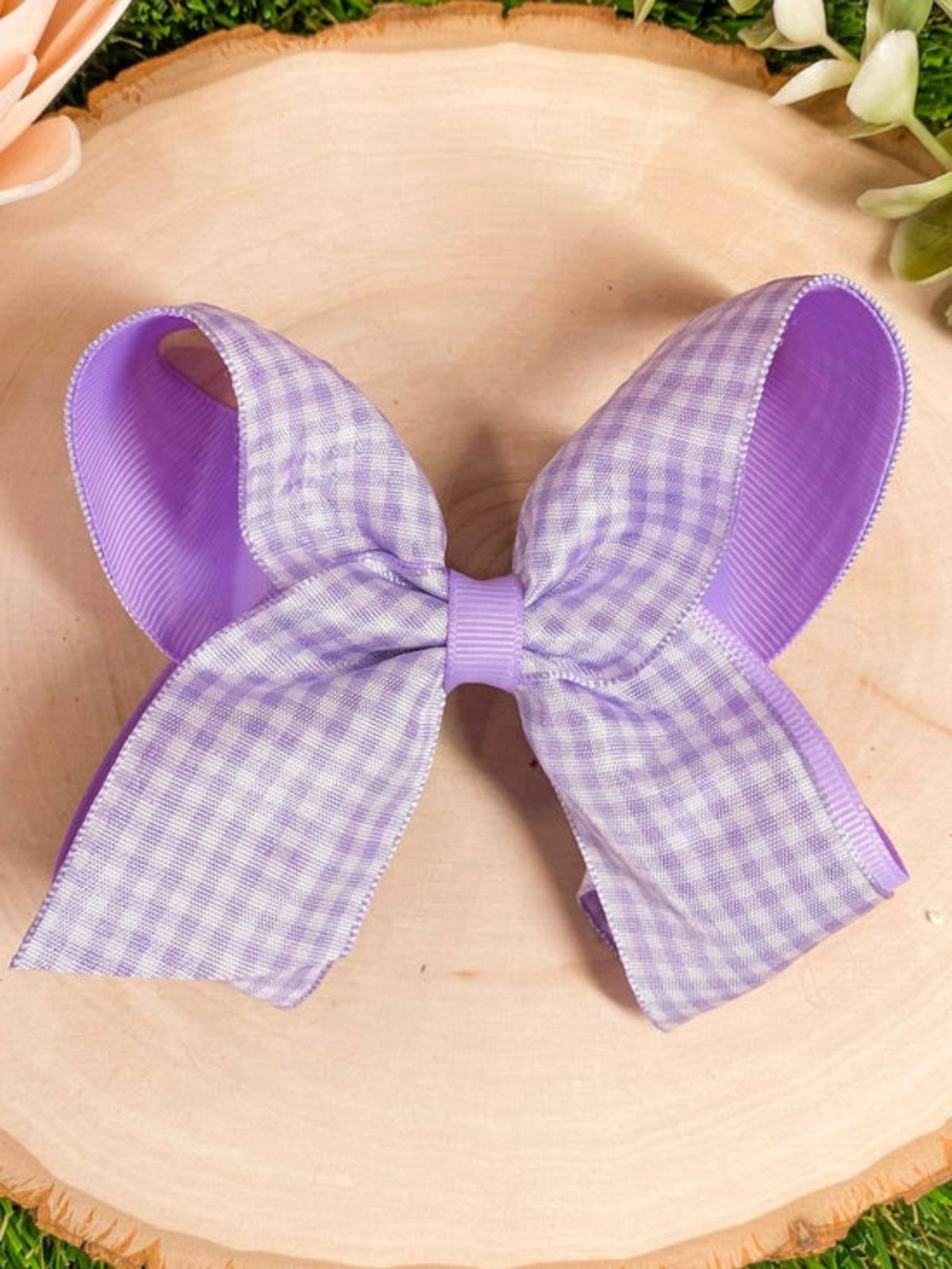 Gingham Classic Boutique Hair Bow | Clip