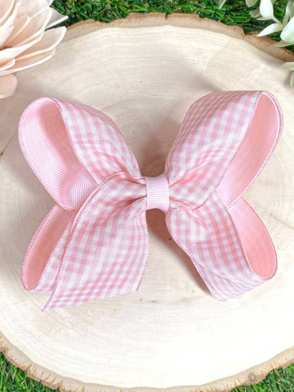 Gingham Classic Boutique Hair Bow | Clip