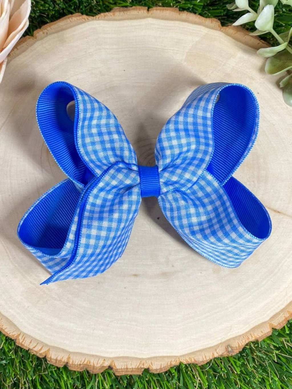 Gingham Classic Boutique Hair Bow | Clip