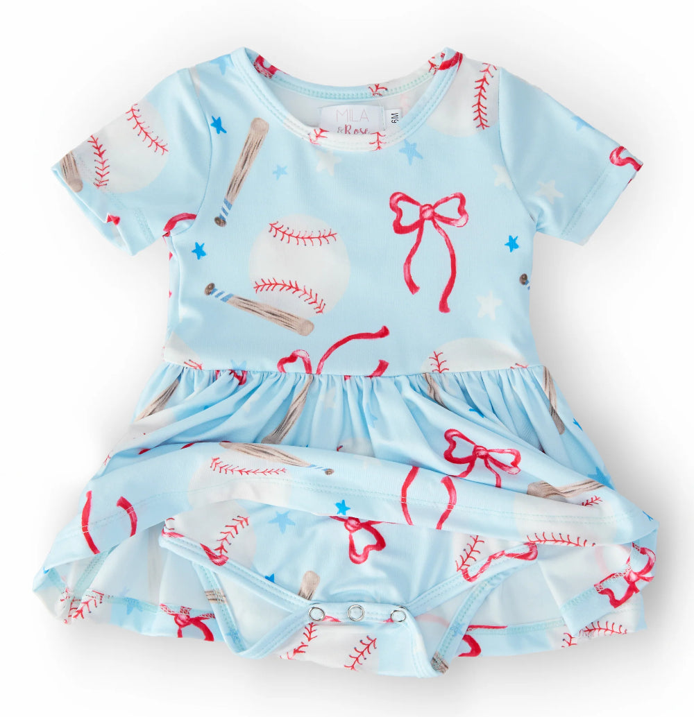 Grand Slam Glam Short Sleeve Twirl Bodysuit