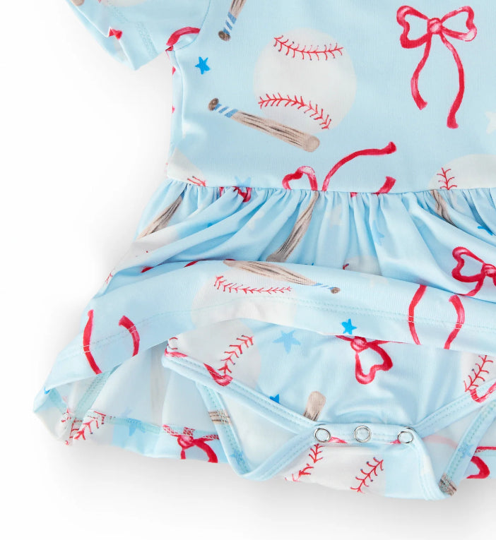 Grand Slam Glam Short Sleeve Twirl Bodysuit