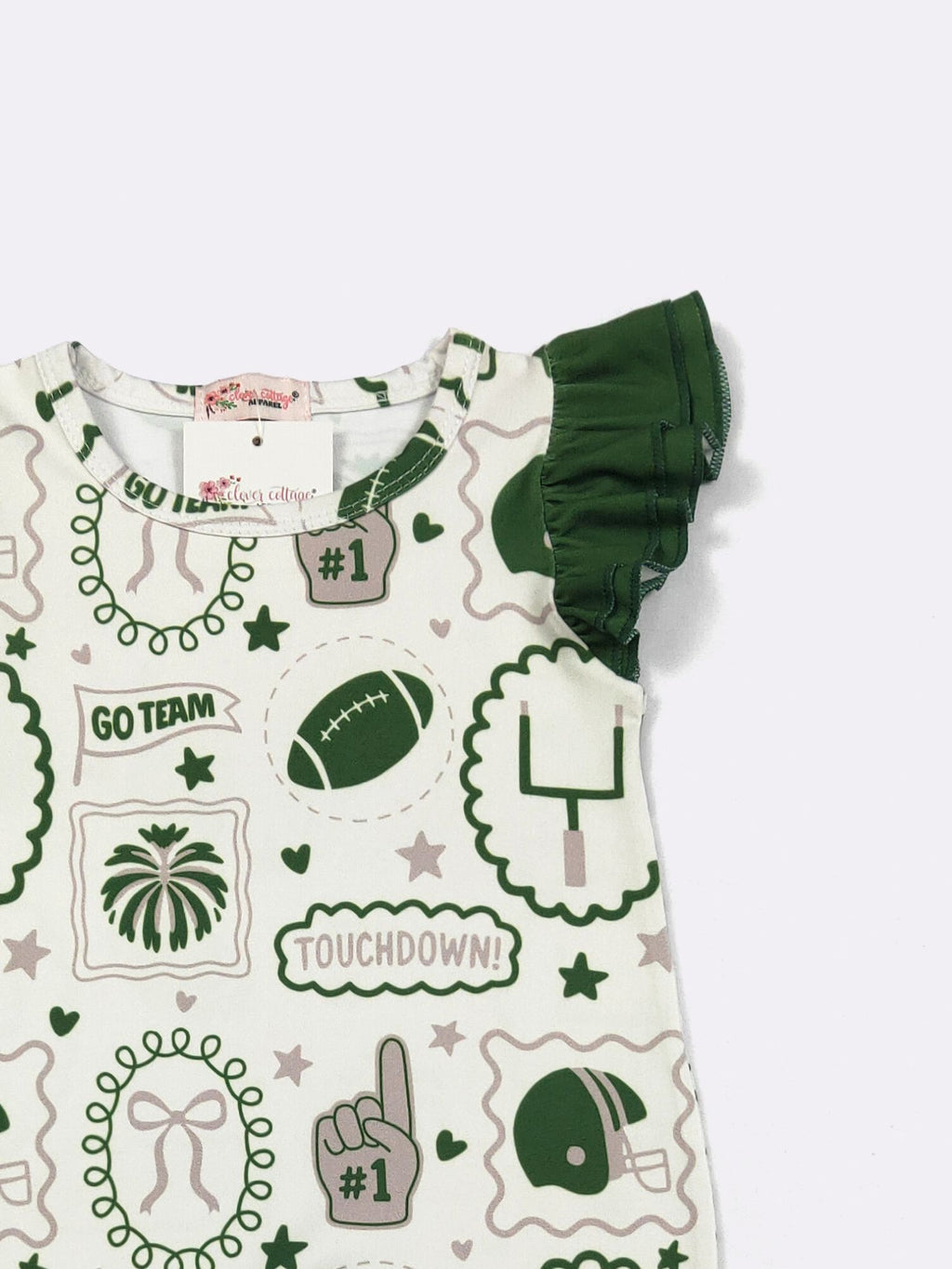 Green Go Team Baby Romper