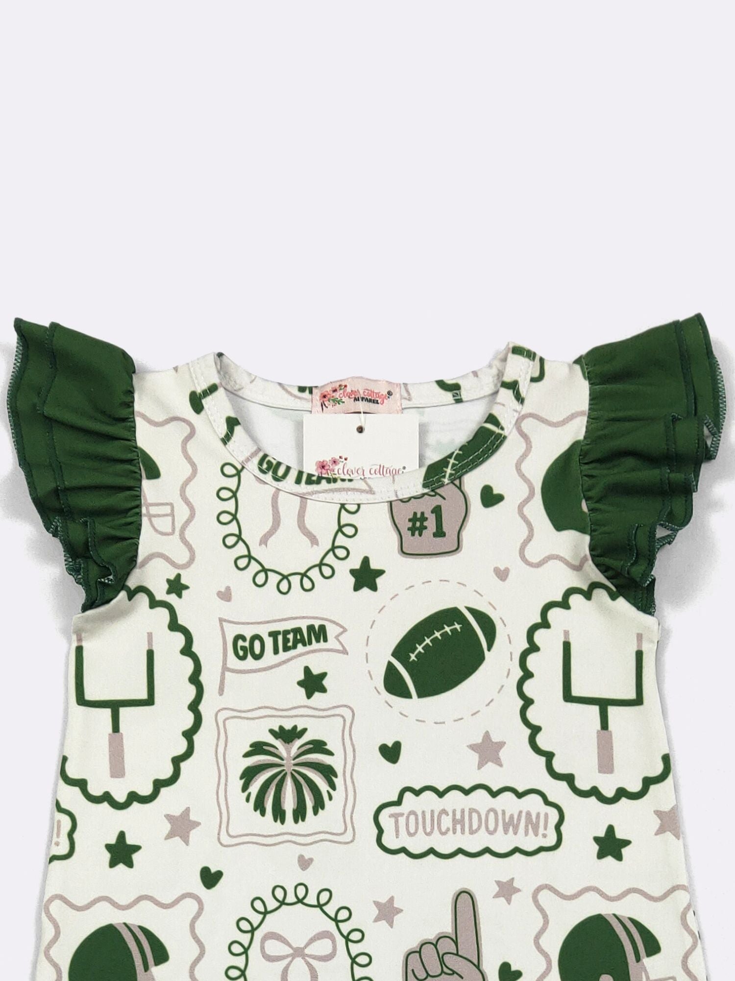 Green Go Team Baby Romper