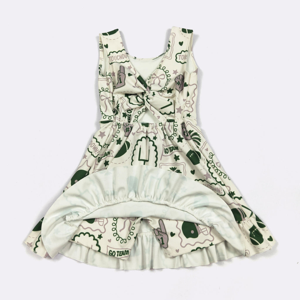 Green Go Team Girls Athletic Dress
