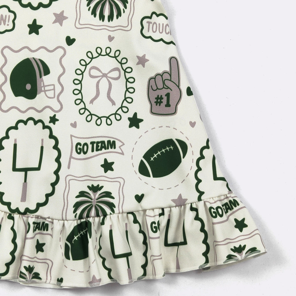 Green Go Team Girls Athletic Dress