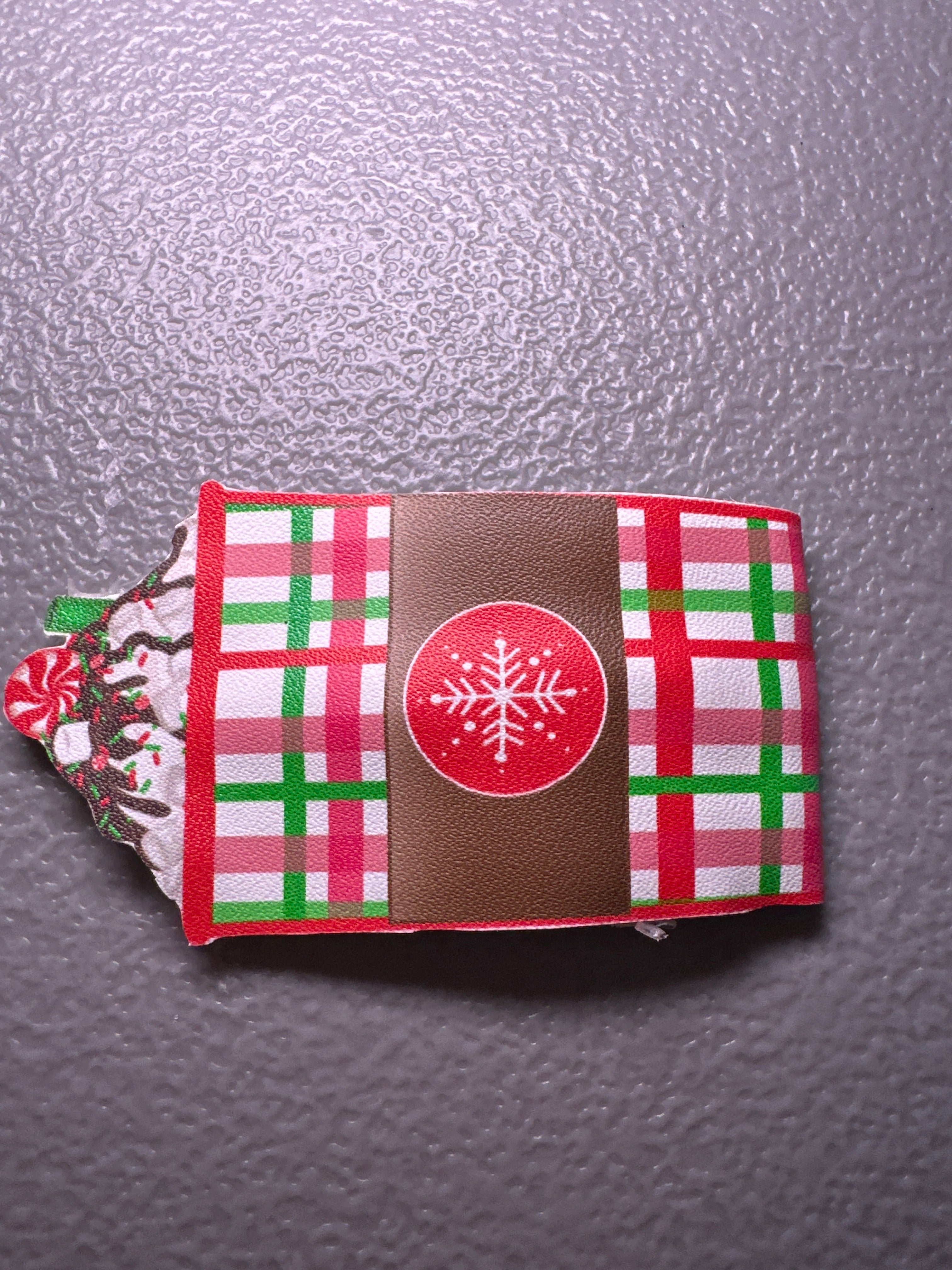 Hot Cocoa Faux Leather Snap Clip