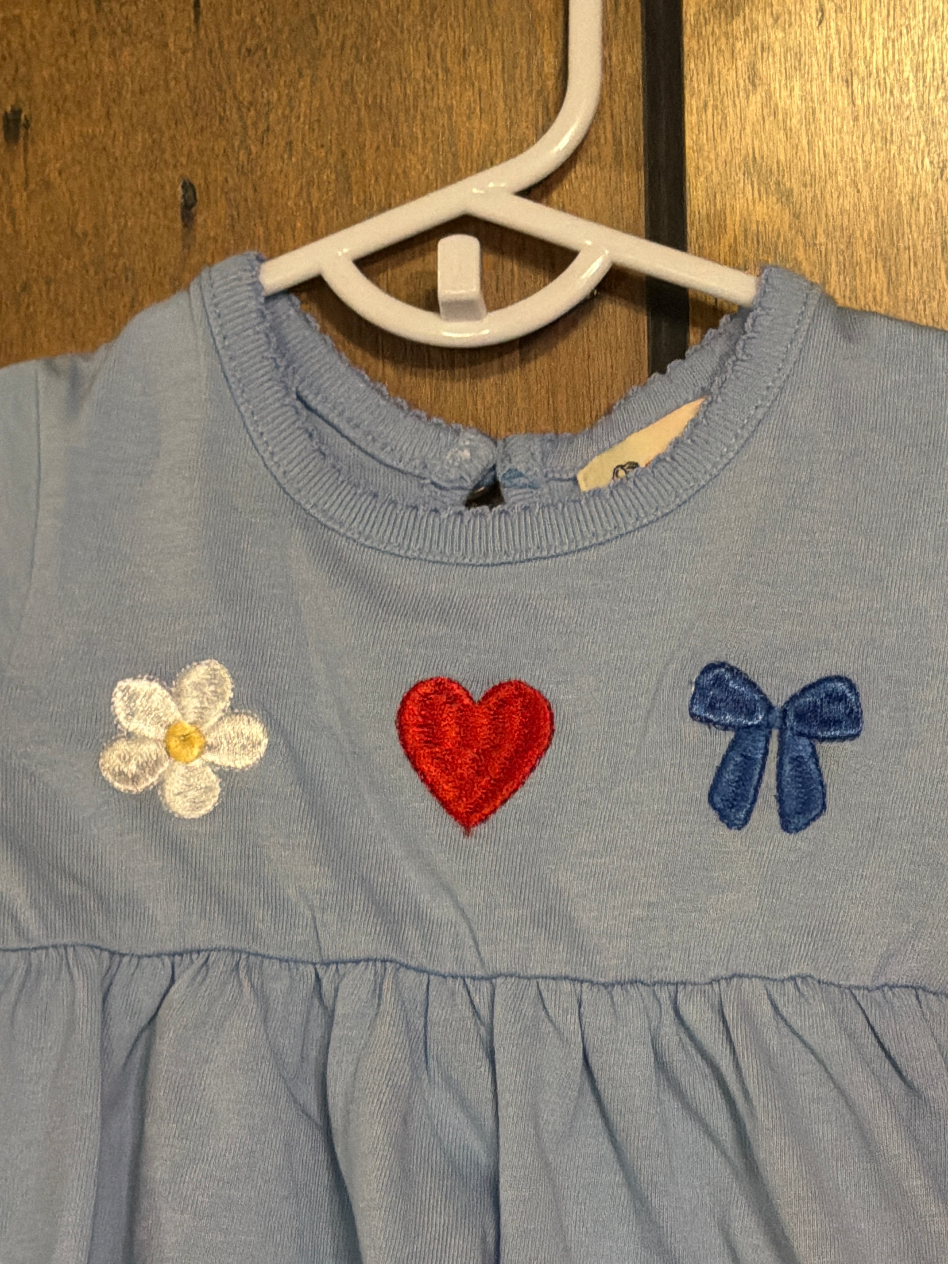 Daisy- Heart - Bow Blue - Girl Two Piece