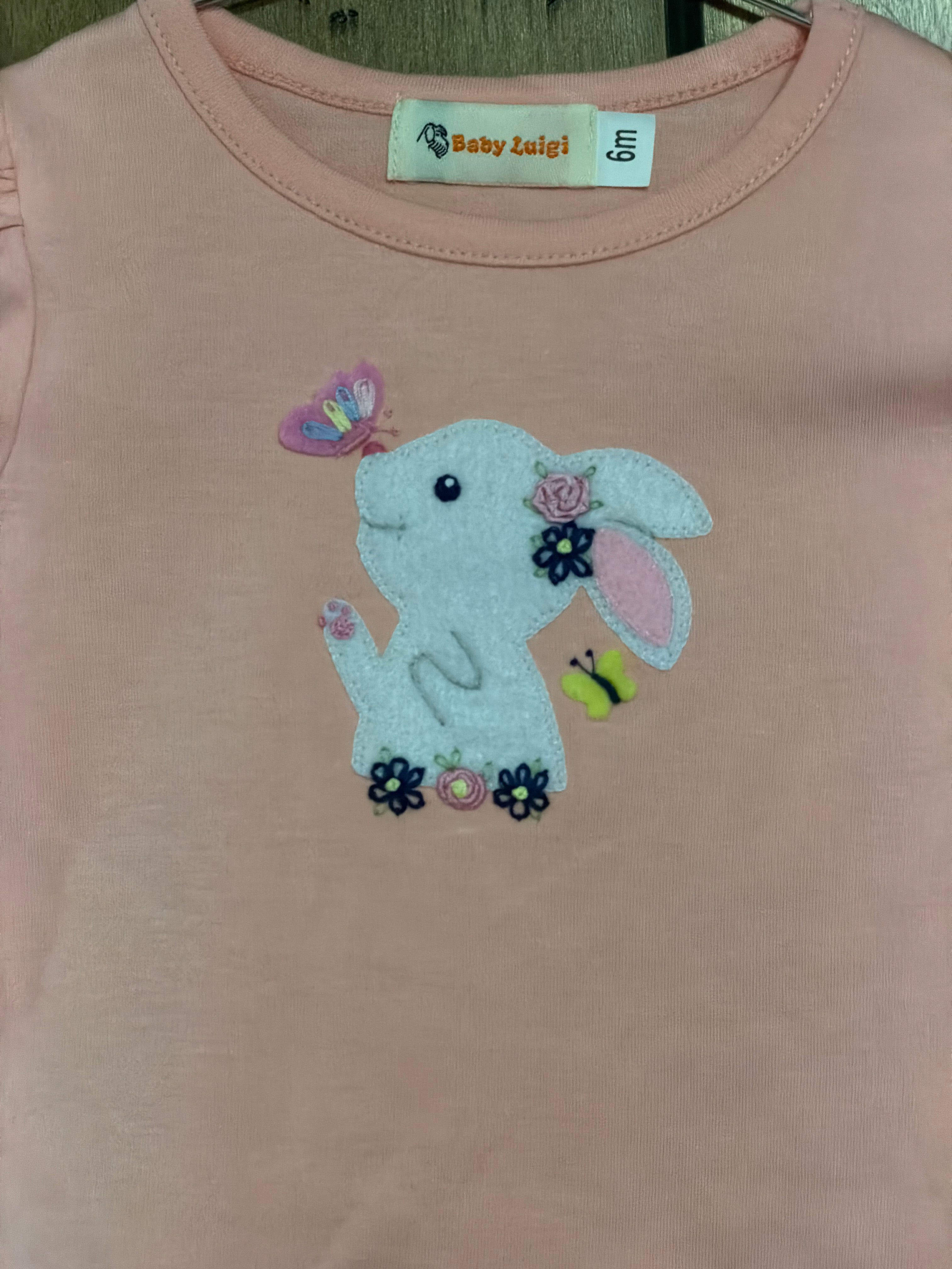 Floral Bunny Orange - Girl Shirt