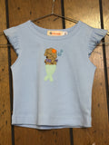 Mermaid Puppy Blue - Girl Shirt