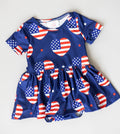 I Heart the USA Short Sleeve Twirl Bodysuit