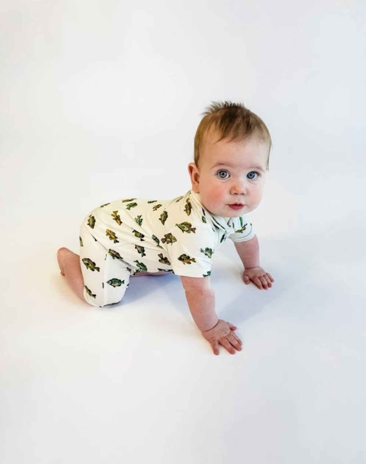 Lake Fish - Short Sleeve Polo Romper