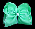 Mint Moon Stitch Hair Bow