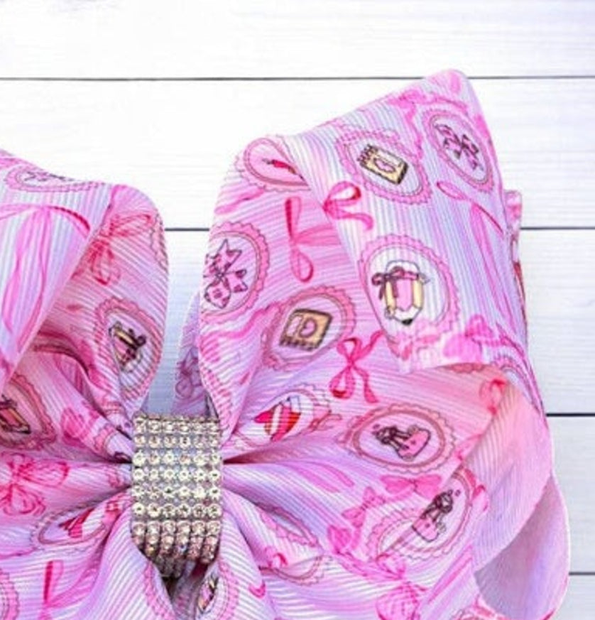 Multi-Printed back to school double layer hairbows