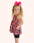 Neon Leopard 2 piece shorts outfits