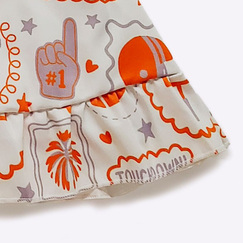 Orange Go Team Girls Athletic Dress