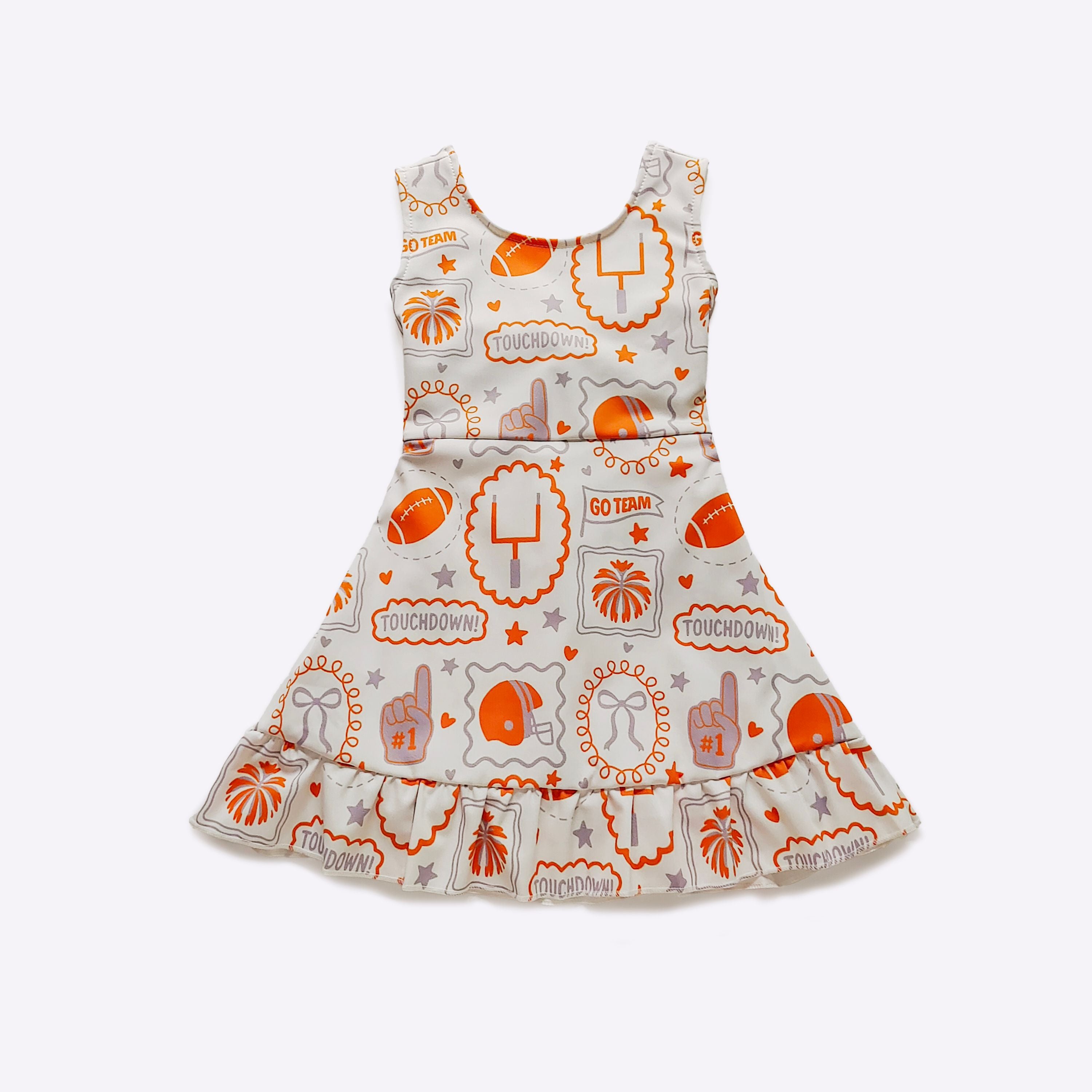 Orange Go Team Girls Athletic Dress