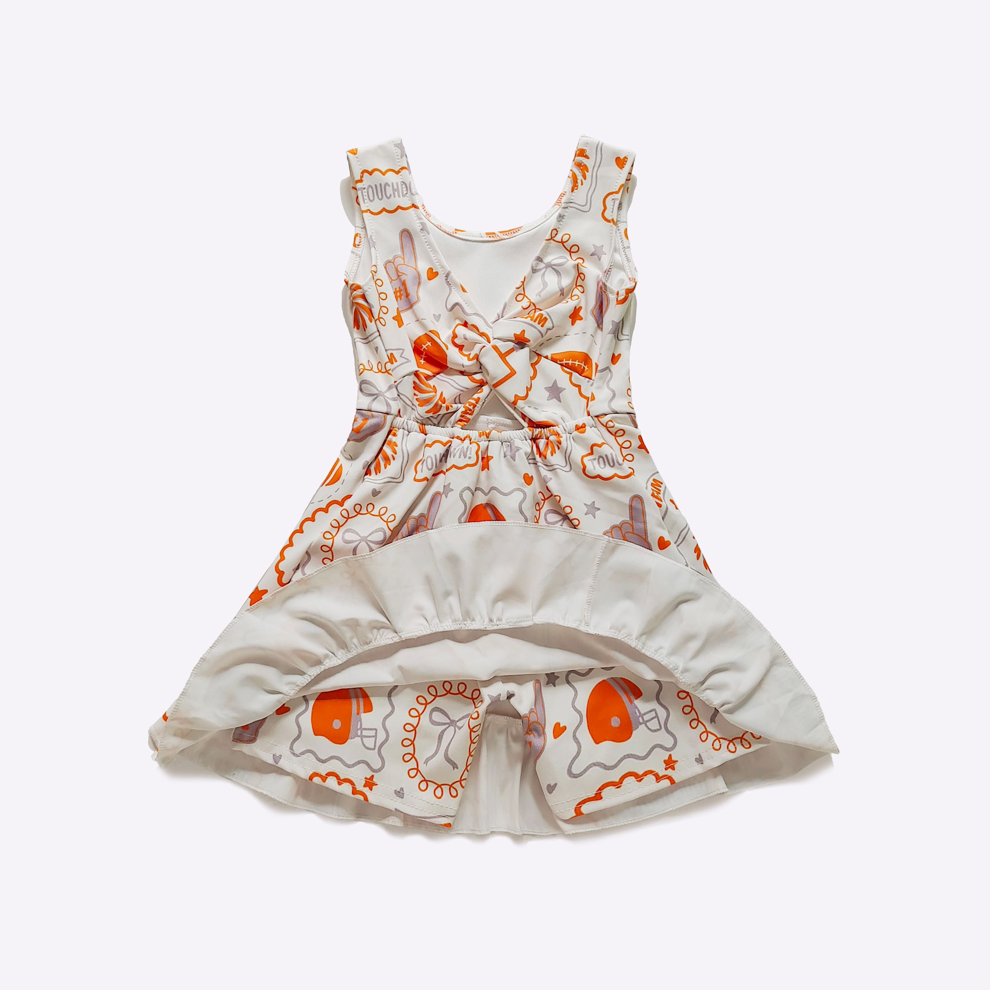 Orange Go Team Girls Athletic Dress