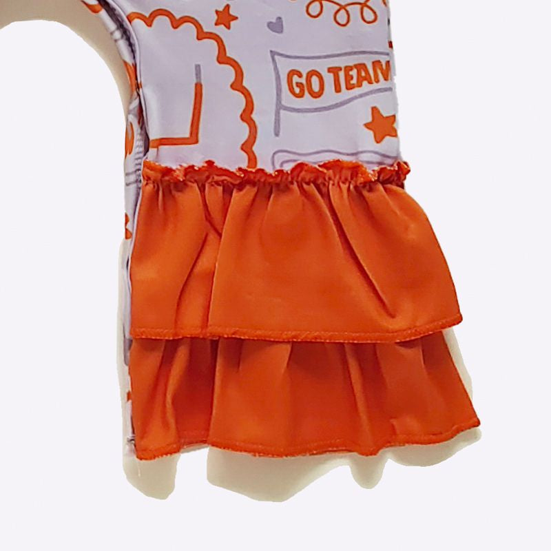 Orange Go Team Baby Romper