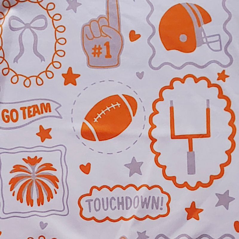 Orange Go Team Baby Romper