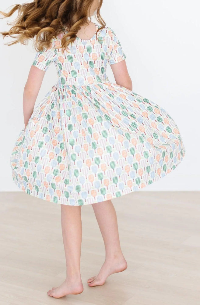 Pickleball Short sleeve Pocket Twirl Dress