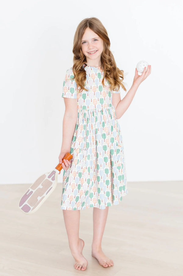 Pickleball Short sleeve Pocket Twirl Dress