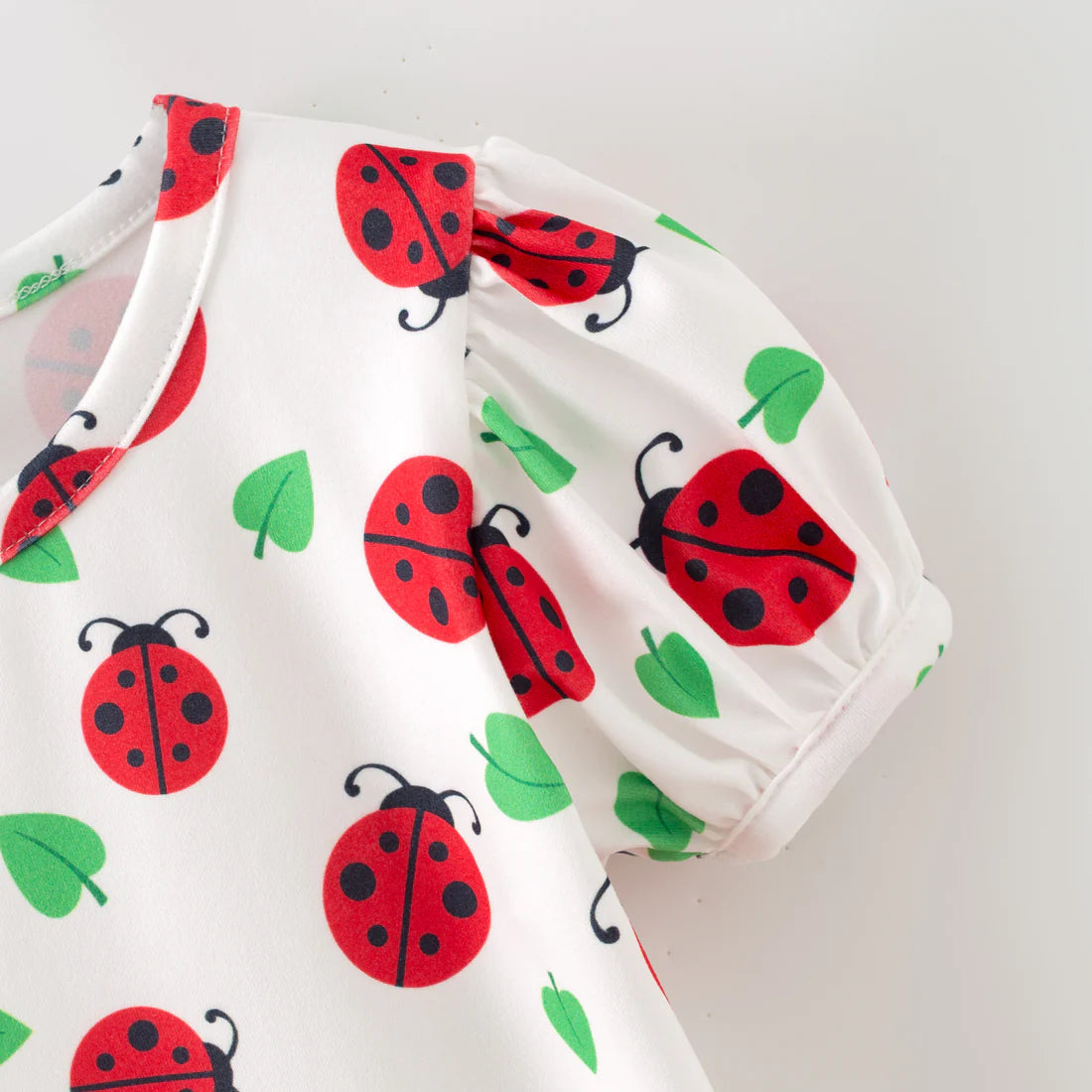 Puffed Sleeve Top Ladybug