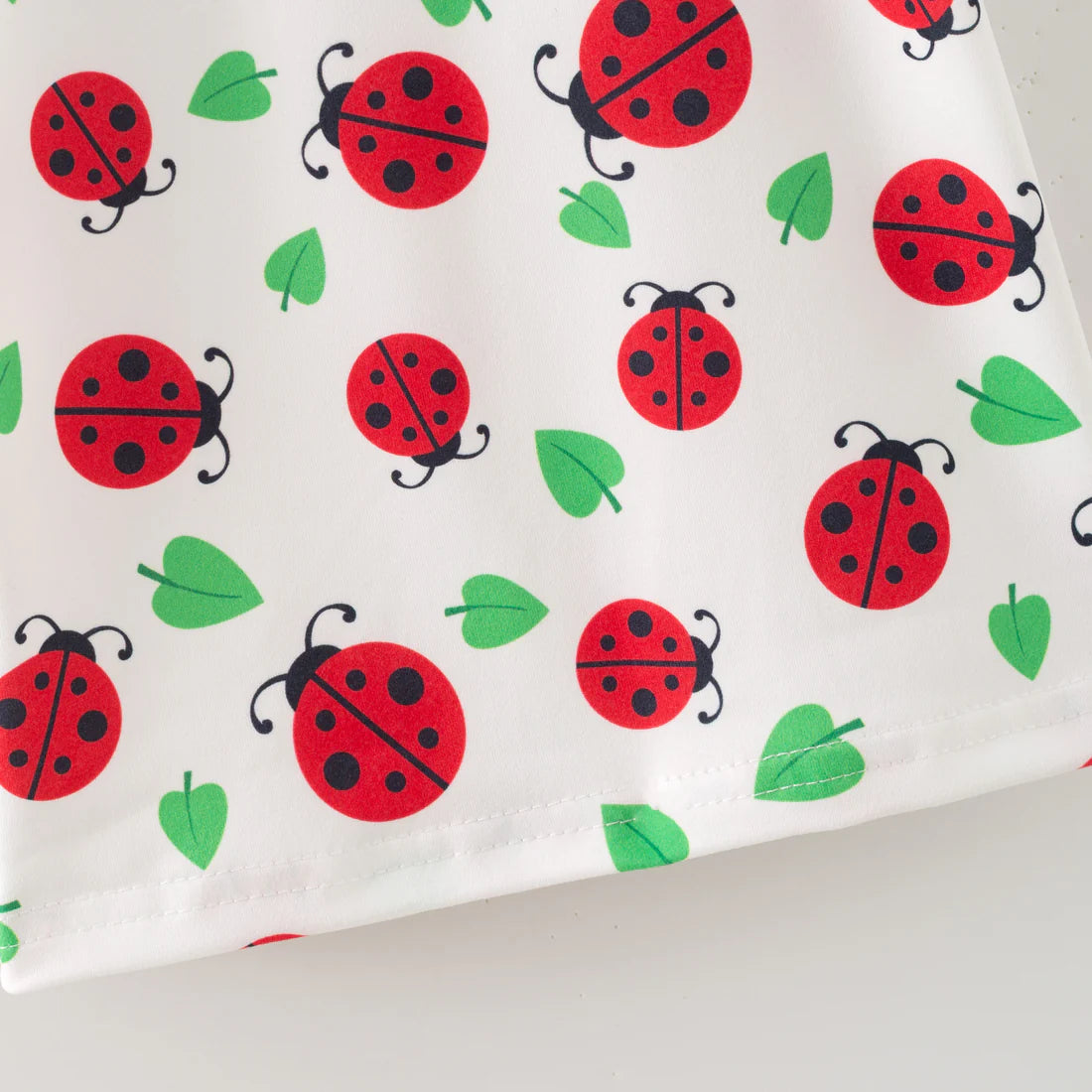 Puffed Sleeve Top Ladybug