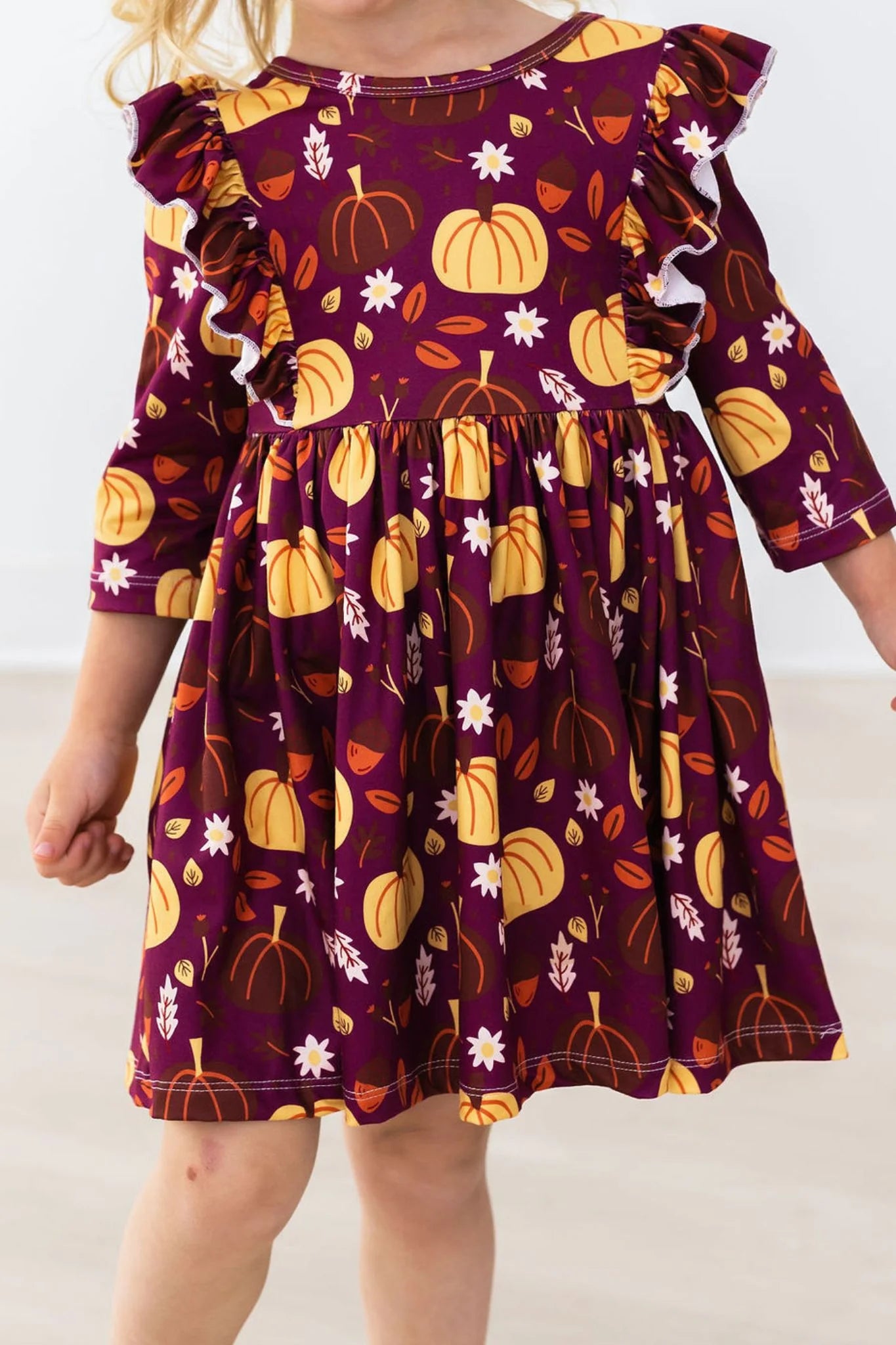 Pumpkin Patch 3/4 Ruffle Twirl Dress