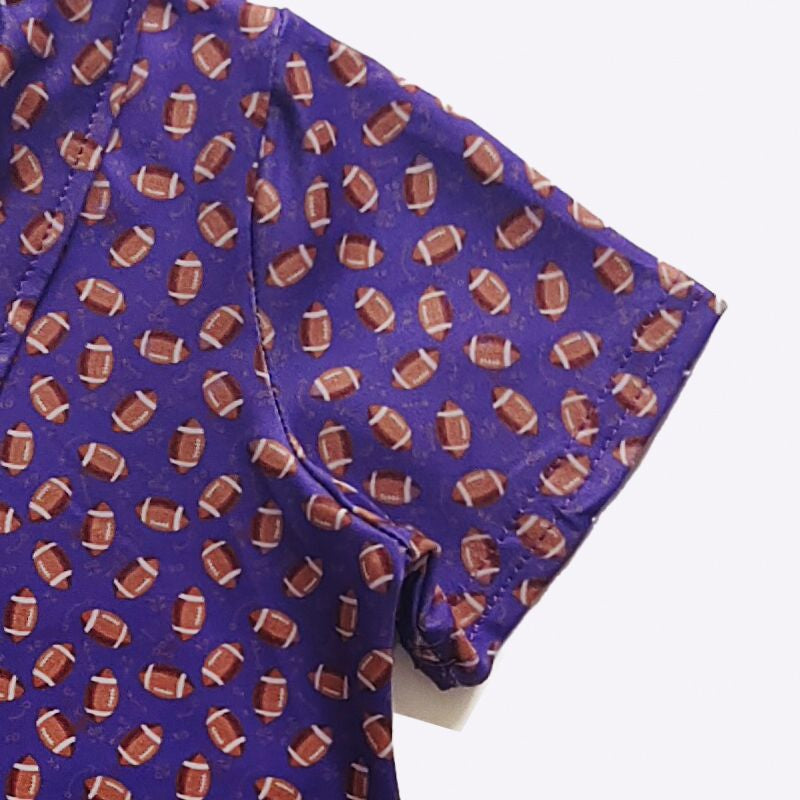Purple Football Collar Shirt