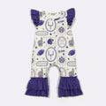 Purple Go Team Baby Romper